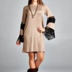 Boho Knit Fringe Dress/Tunic